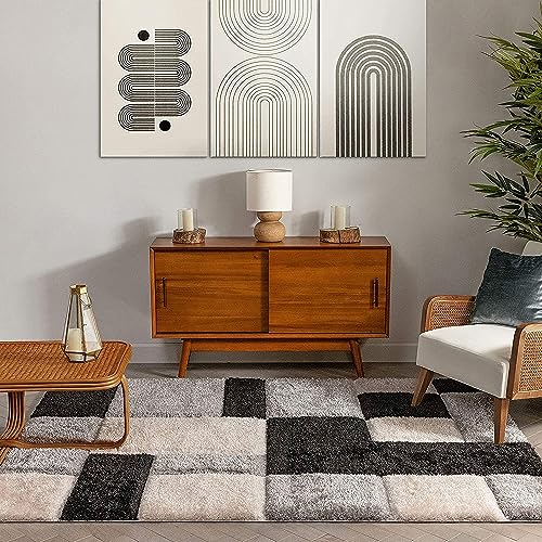 Image of Carpet Mahal Presence Gorgeous Design of Super Soft Shaggy Carpet for Living Room, Bedroom, Hall and Anywhere in Home. [6x6 feet] Square.
