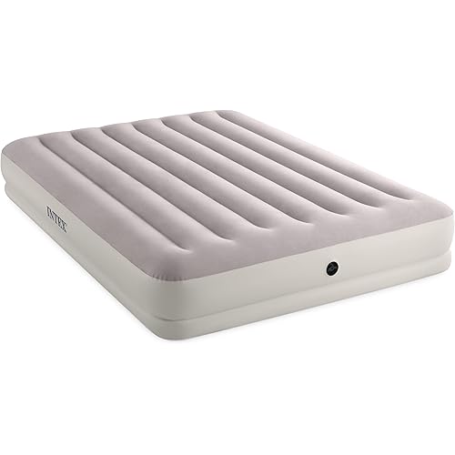 Intex 64177E Dura-Beam Standard Prestige Mid-Rise Air Mattress: Fiber-Tech – Twin Size – Quickfill USB Air Pump