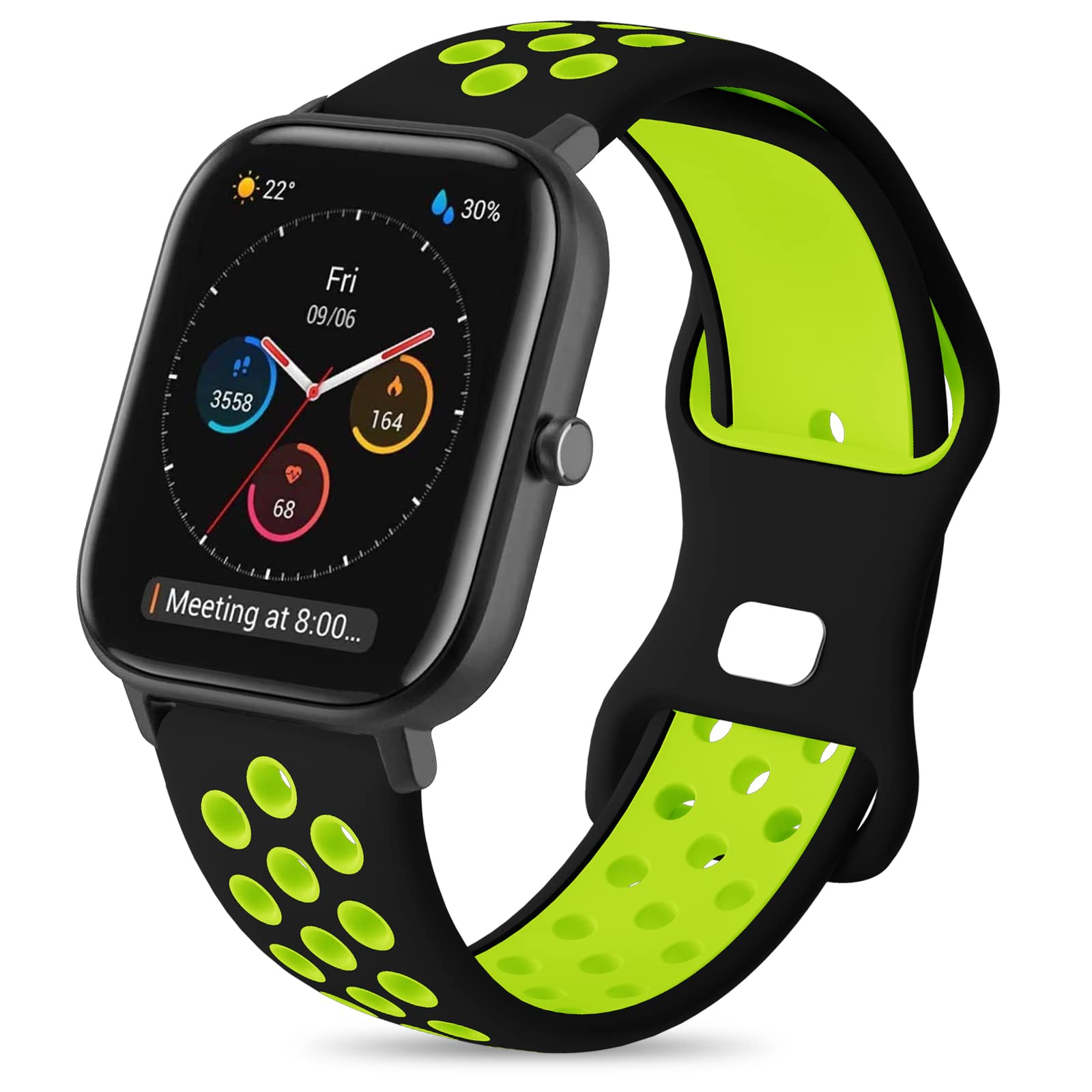 Cinturino per Amazfit GTS, 20mm Silicone Cinturini di Ricambioo per Amazfit GTS 4, GTS 4 Mini, GTS 3, GTS 2, GTS 2 Mini, Amazfit Bip, Bip 3, Bip 3 Pro, Bip U, Bip U Pro, GTR Mini, Amazfit Active