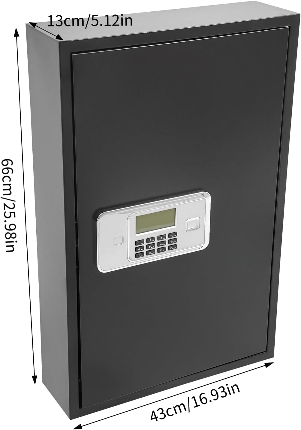 160 Keys Lock Box Cabinet, Key Cabinet Wall Mount Key Organizer with 150 Key Hooks & 160 Tags Key Labels, Key Safe for Hotels, Car, Office, House, Rental Business