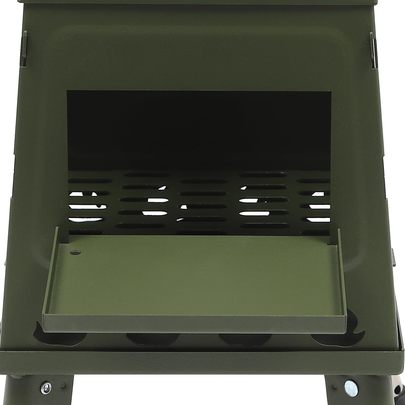 Outdoor Camping Holzofen, Zeltofen Outdoor-Küchenofen mit Verstellbarer Topfhalter, Campingzelt Kocher, Faltbarer Ofen Herd Heizung, Tragbarer Holzofen Gartenofen für 3-5 Personen (Grün)
