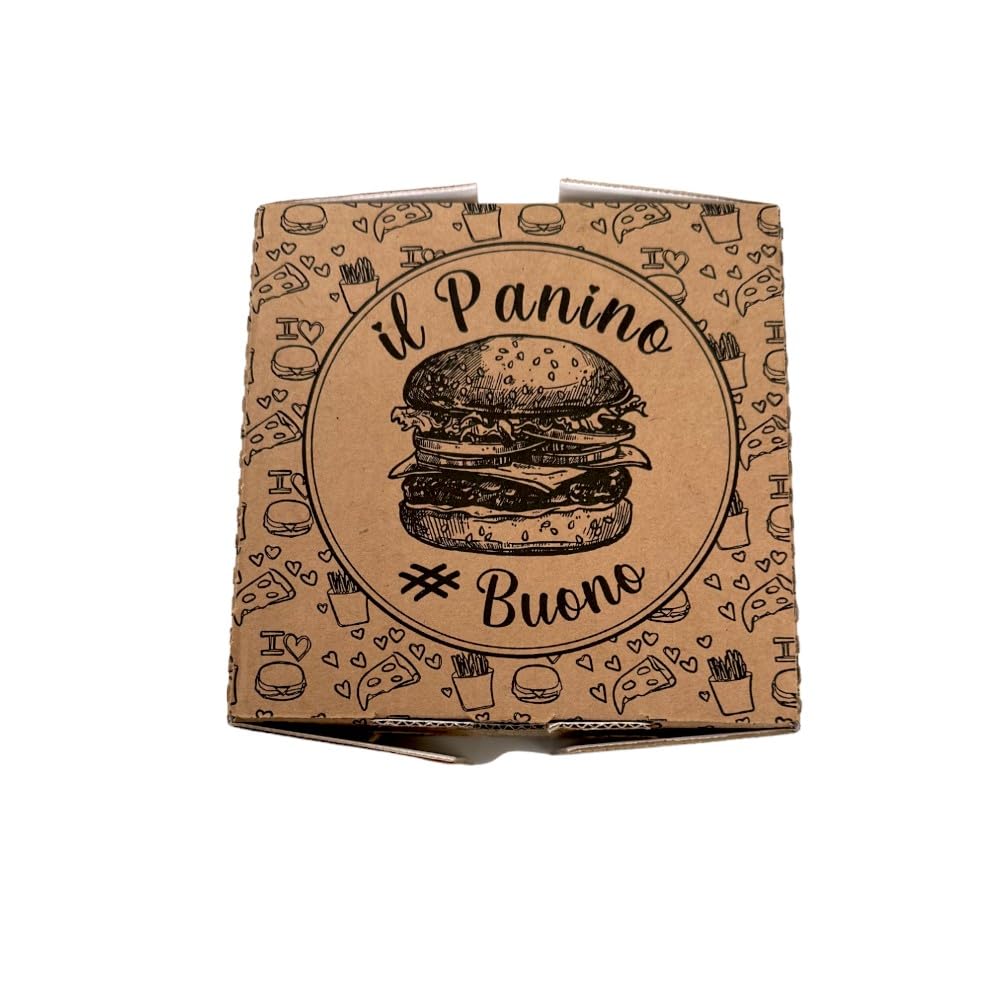 box burger 16x16 contenitore panino box humburger food delivery 100 pezzi cf carta