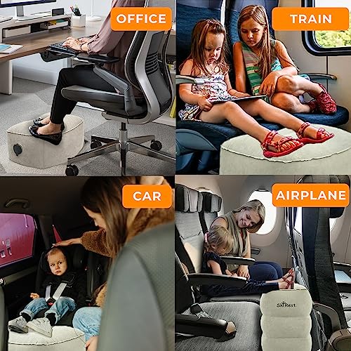 Skyrest Travesseiro inflável de viagem para os pés de avião ajustável para viagem de avião, carro, t