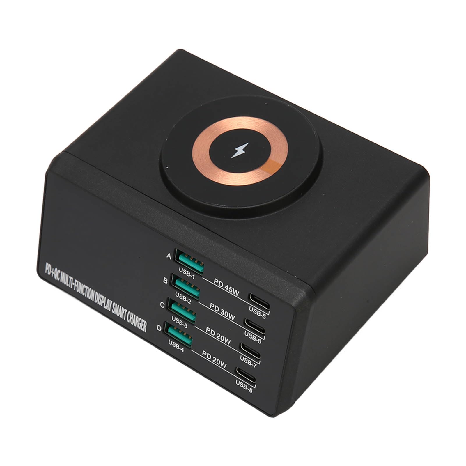Station de Charge USB, Chargeur Multiport USB 110 W QC 3.0 et Charge Rapide PD avec écran LCD pour la Maison (Prise UE)