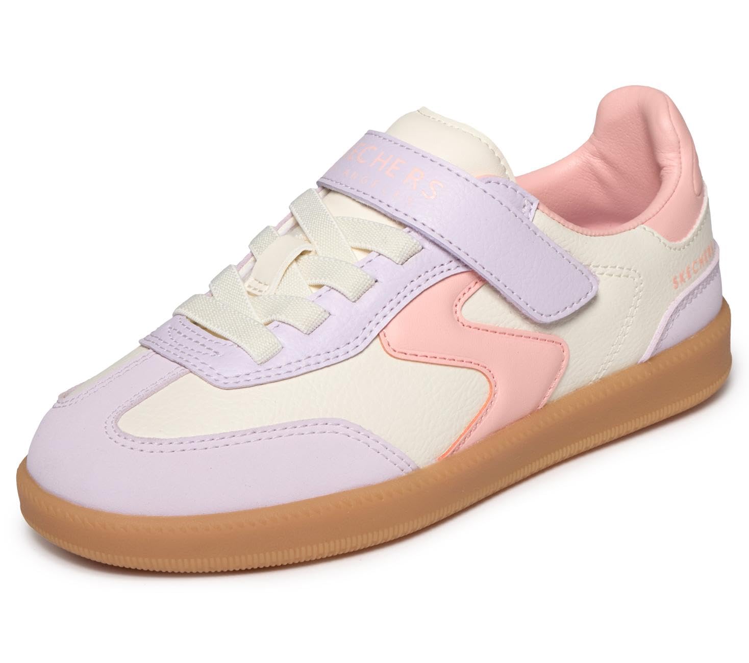Skechers Girl's Hotshot Kickoff Squad Trainers, Natural, 12.5 UK Child