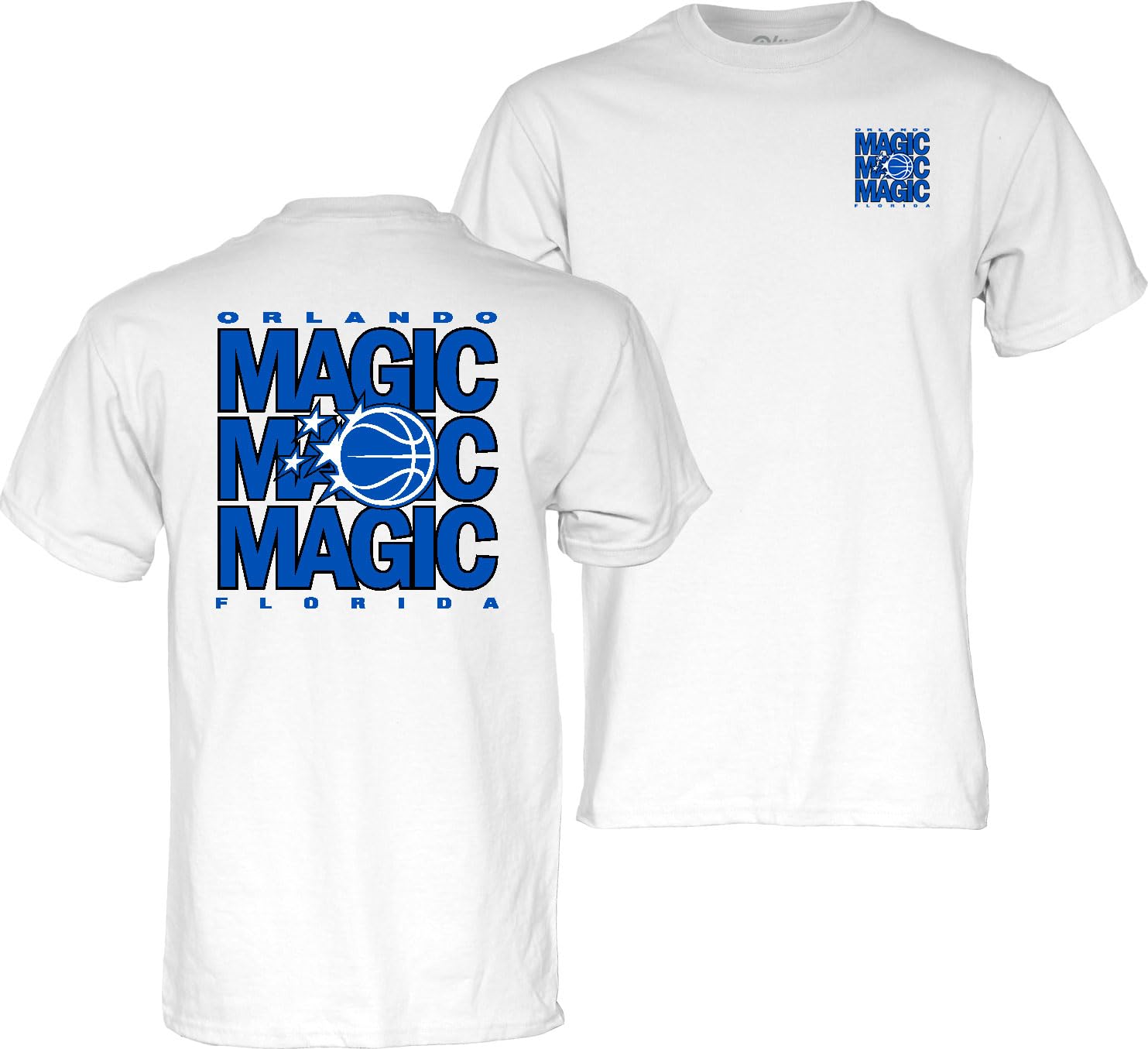 Blue 84 NBA Officially Licensed T-Shirt Front/Back Press White