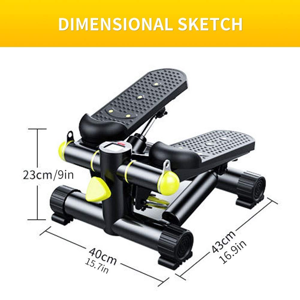 BUniq Stepper,Máquina de Ejercicio físico silenciosa hidráulica Arriba-Abajo para el hogar Cinta de Correr elíptica Cuerpo Adelgazante con Pedal magnético Uso en Interiores y Exteriores Rodamiento