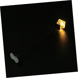 HOMSFOU Paisagem Em Miniatura Poste De Luz Micropaisagem Luz De Rua Mesa De Jantar Decoração Modelo De Trem Decoração De Mesa Preta 1/12 Lâmpada De Rua Mini Lâmpada De Casa Mini Lâmpada
