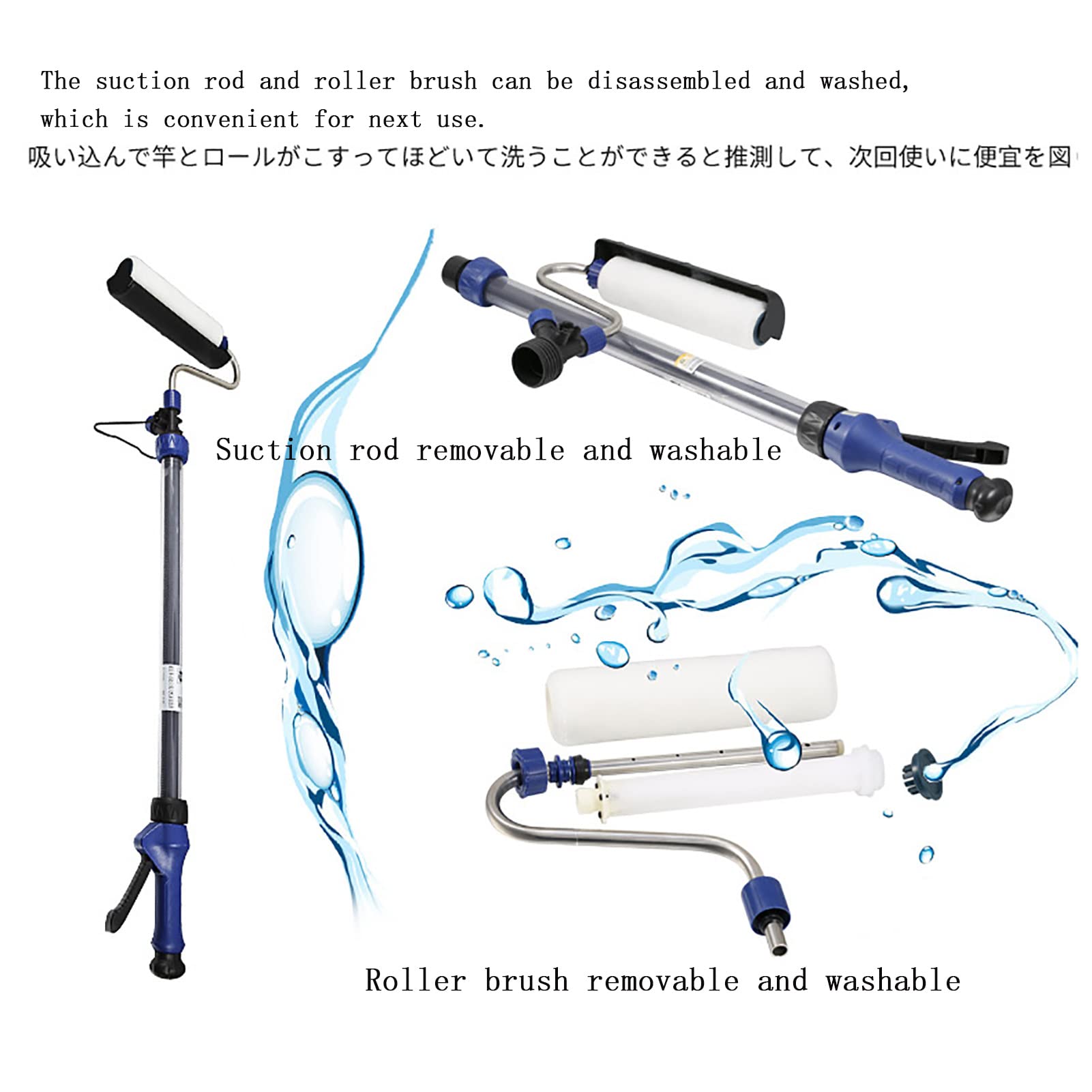 Elektrischer Farbrollerpinsel mit Verlängerungsstange – multifunktional, vollautomatisch, ergonomisch, Farbroller, Innenbereich, Heimwerkzeug zum Streichen von Wänden und Decken