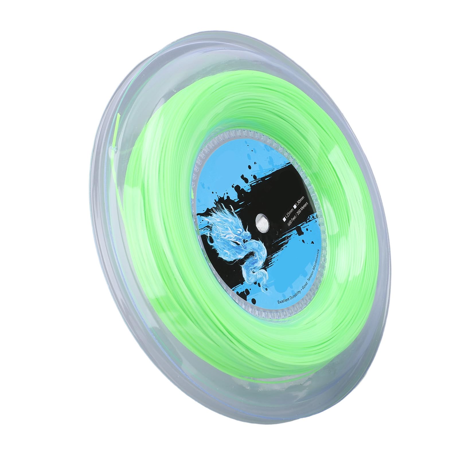 Tennis Racket String, 200m Reel Tennis String Stylish Fluorescent Green Polyester Tennis String For Offensive Players Seeking Durability and Performance