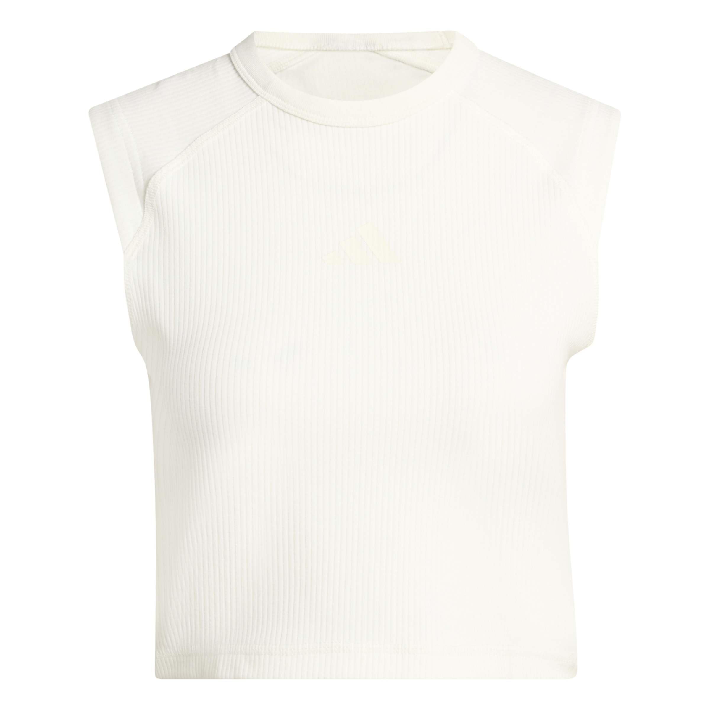 adidas Women's All SZN Rib Tank, Off White, S