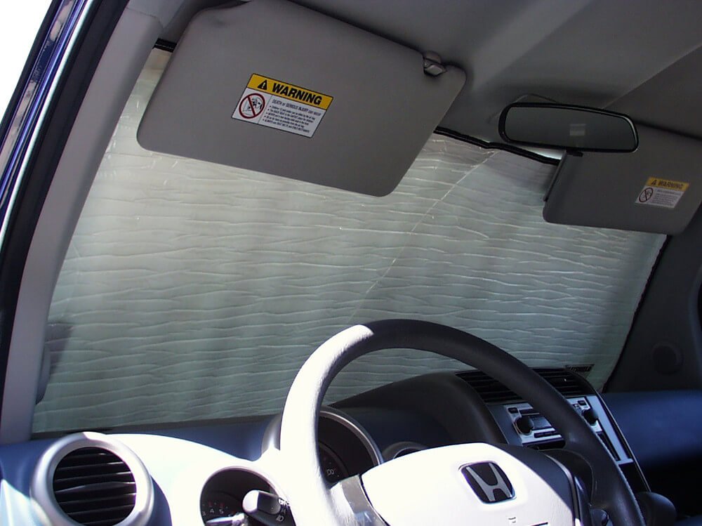 HeatShield, The Original Windshield Sun Shade, Custom-Fit for Honda Element SUV 2003, 2004, 2005, 2006, 2007, 2008 Silver Series