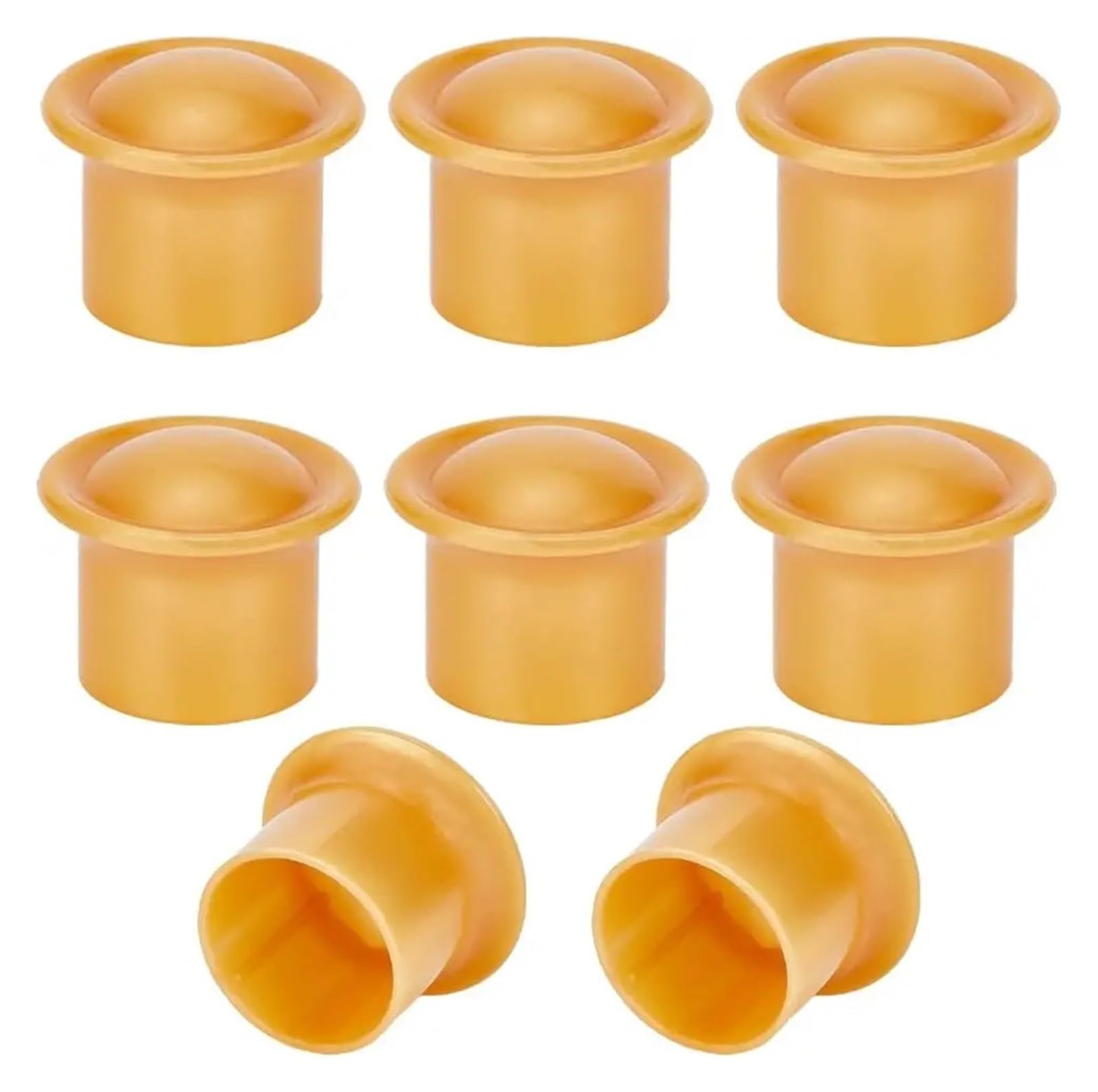 BDFJEDS Curtain Pole Finials 8PCS Platic Window Curtain Rod Covers Gold Ends Caps Column Drapery Pole Finials 28mm Inner Diameter Making Kit