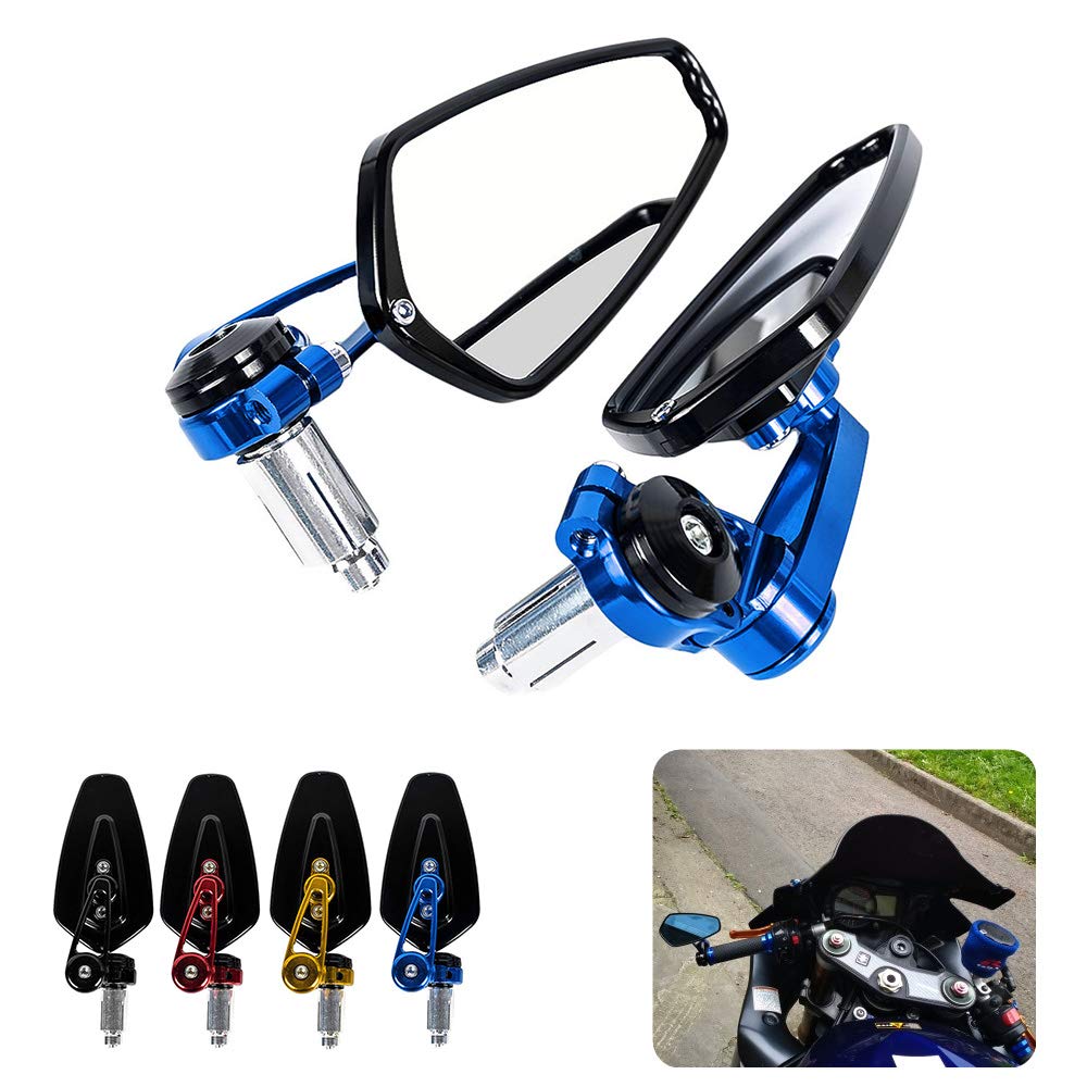 aluminium rétroviseur extrémité du moto guidon 22mm pour Yamaha pour Kawasaki