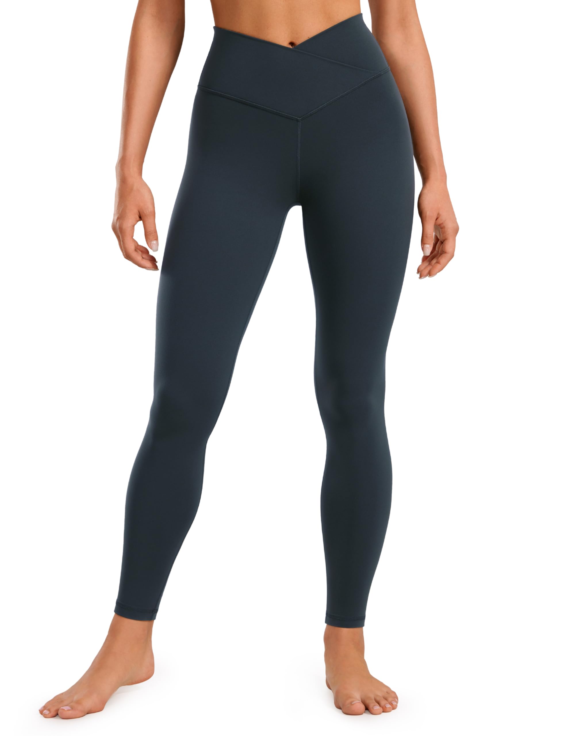 CRZ YOGA Donne Butterluxe V-Cross Leggings Sportivi Vita Alta Yoga Allenamento Pilates Elastico Pantaloni - 64cm/71cm