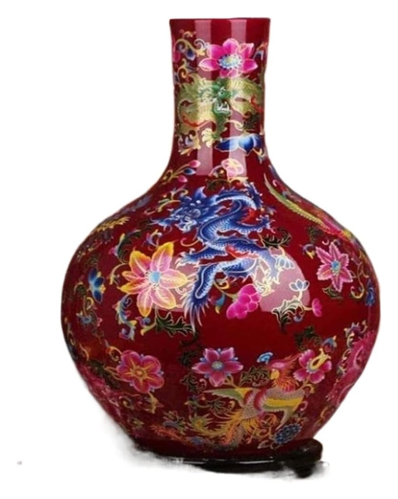 SnamicE Vase Tabletop Room Floor Antique Decoration Crafts Excellent Porcelain Jingdezhen Ceramics Ceramic Large for Flowers Table,