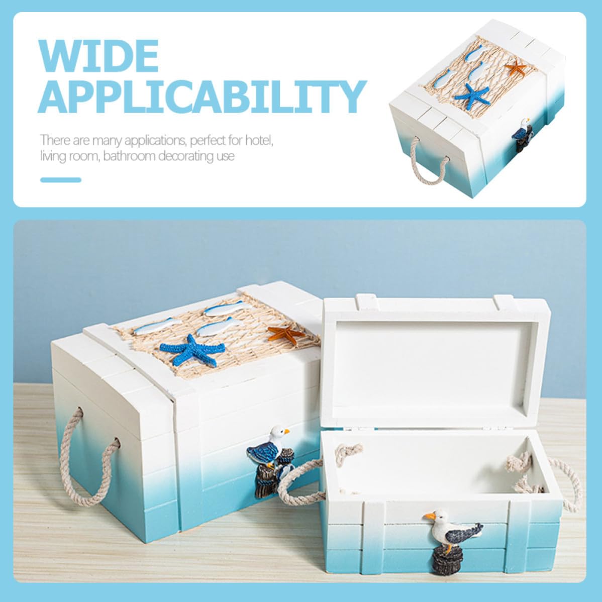 DOITOOL Mediterrane Aufbewahrungsbox für Ringe und Armbänder 2 Stück Dekorative Schmuckkästchen für Zuhause und Outdoor Praktische Aufbewahrung für Familie und Freunde