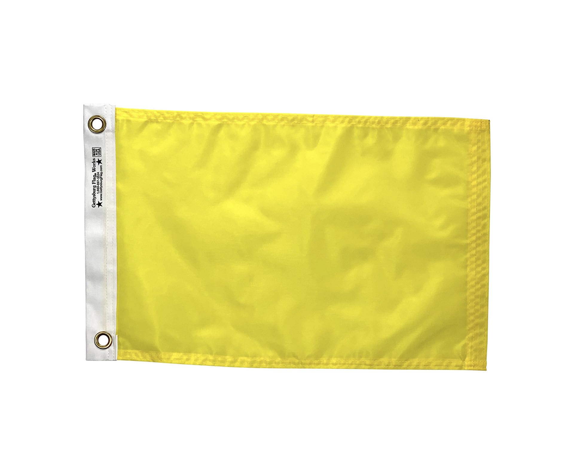 12X18 Quarantine Flag, 200 Denier All-Weather Nylon, for Sailing and Boating Port Entry, Made in USA