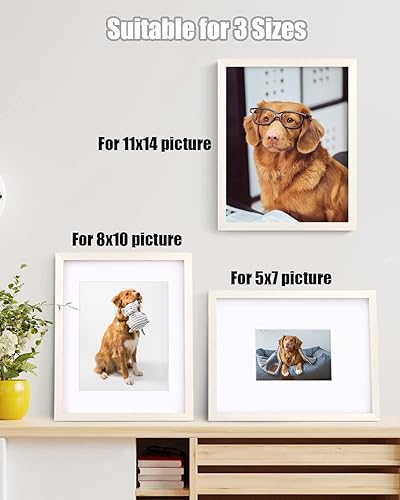 Vista 403 de Egofine Portarretratos de 9 x 12 pulgadas hecho de madera maciza con plexiglás, fotos de 5 x 7/6 x 8 con paspartú o de 9 x 12 pulgadas sin paspartú