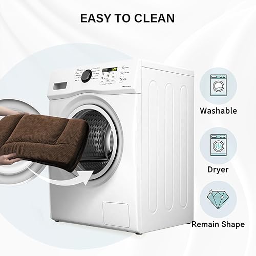 Vista 23 de WESTERN HOME Cama para perro para jaula, cama para perros mediano/grande con felpa suave y ondulada, cómoda almohadilla antideslizante, lavable