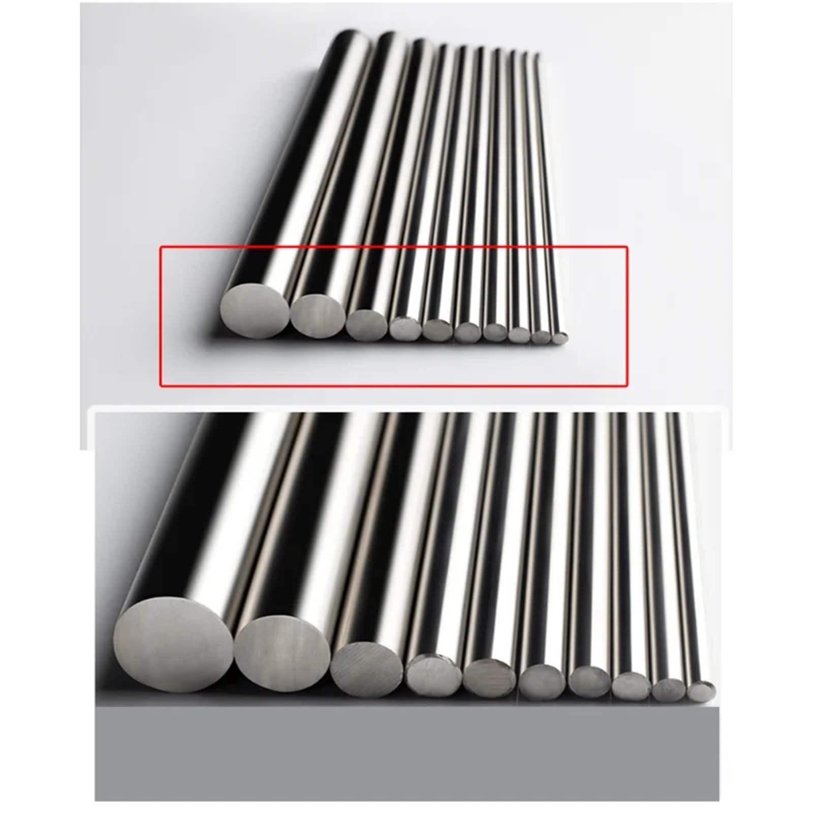 Varillas Redondas De Acero Inoxidable Diámetro del eje de la varilla acero inoxidable Varilla tierra redonda métrica metal(8mm,300.0mm)