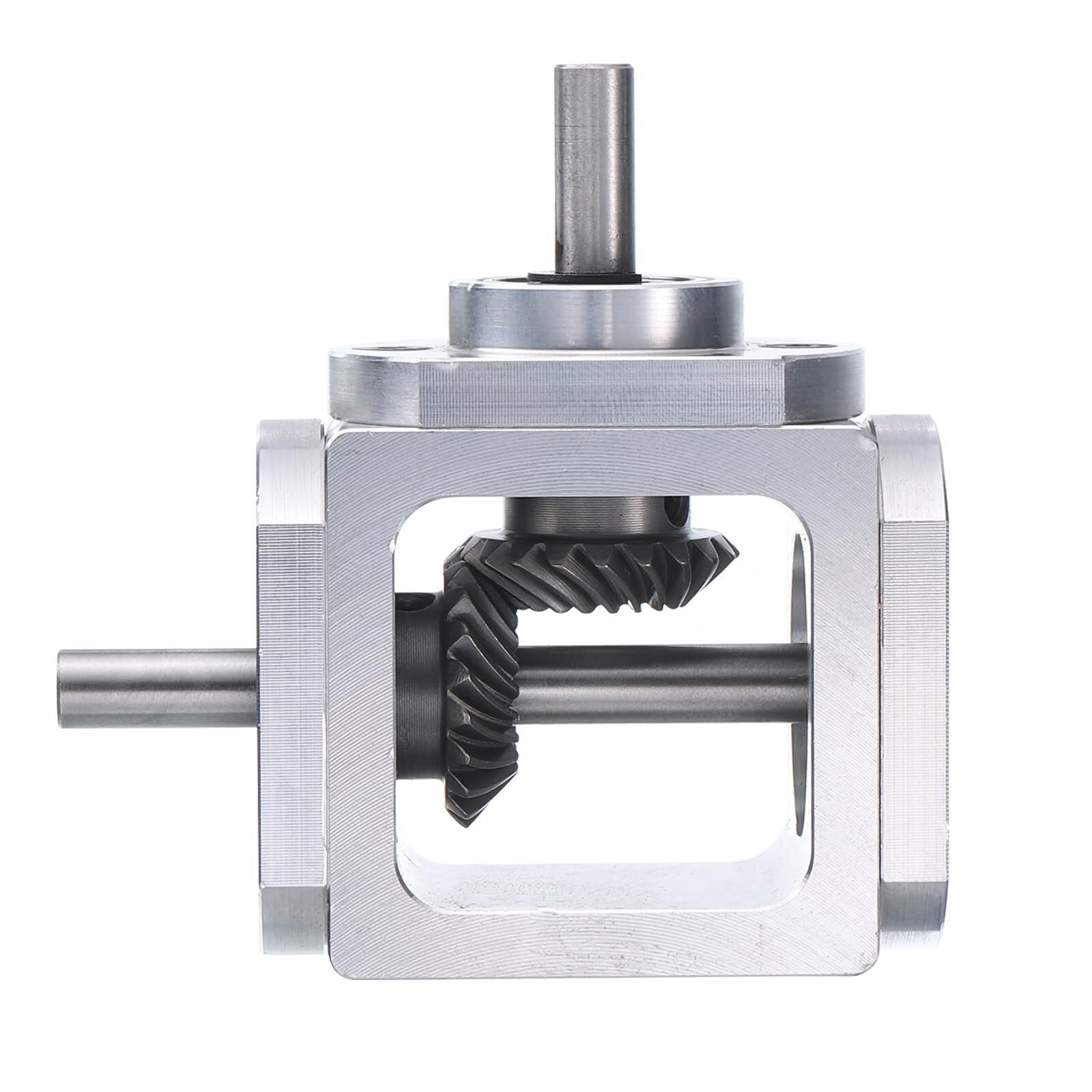 Rinvio angolare a ingranaggi conici 90° 1:1 con albero di uscita singolo, modulo 1, 20 denti, telaio in alluminio, scatola ingranaggi DIY con albero da 6 mm