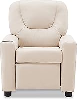 Vista 10 de MCombo Silla reclinable infantil con portavasos para niños y niñas, sofá con reposabrazos y soporte para tazas para niños pequeños, piel sintética