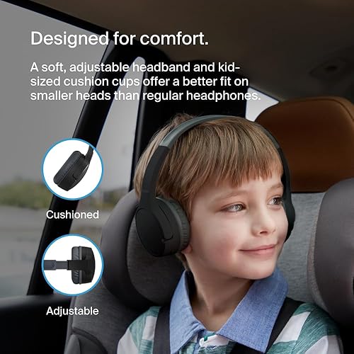 Miniatura 5 de Belkin SoundForm Mini - Auriculares inalámbricos Bluetooth para niños con micrófono integrado, auriculares para iPhone, iPad, tableta Fire y más,