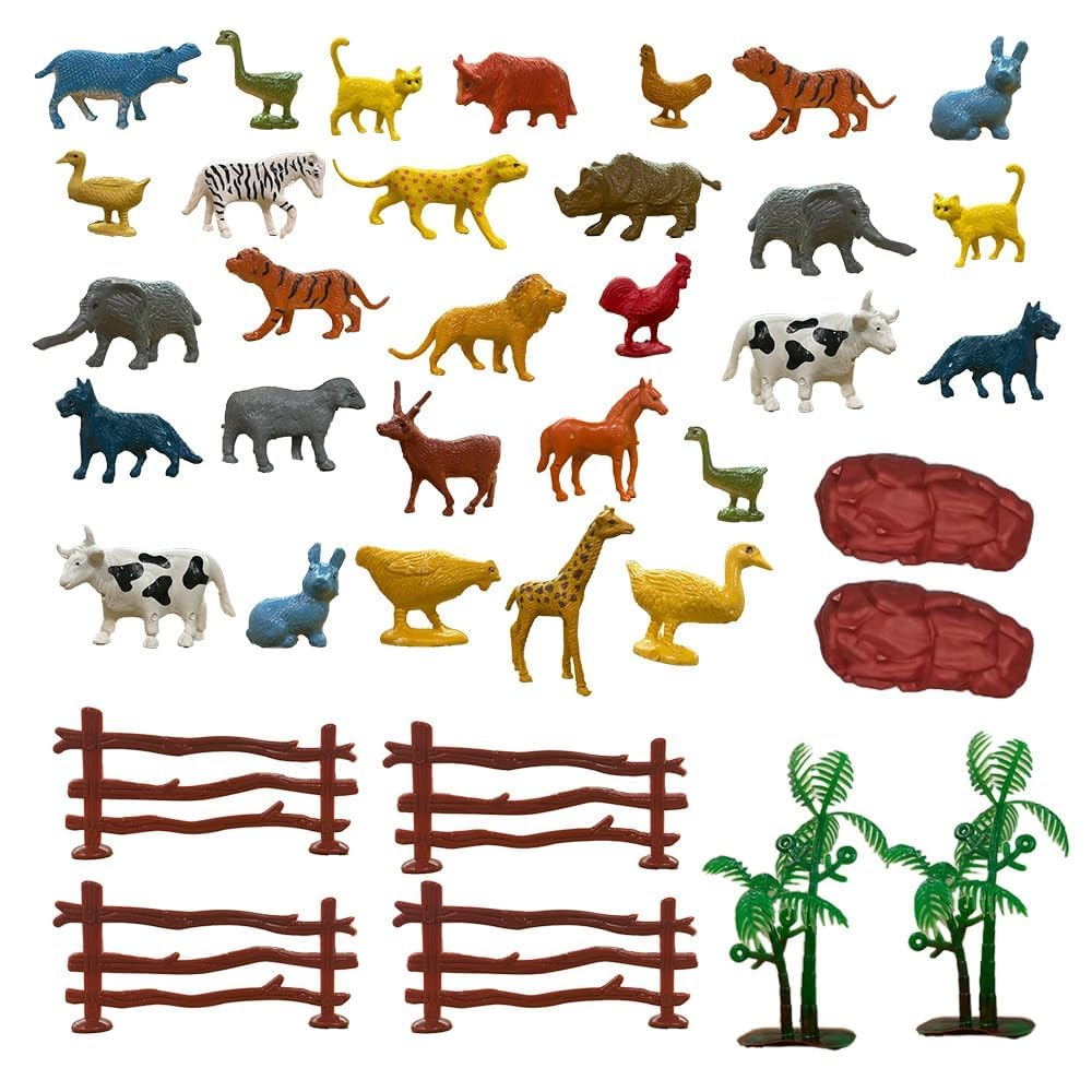 kitchenstylo Animal Figure Toy Set of 31 Pices Animal Farm & Jungle Animal Figure Playsets with Artificial Tree & Fencing|Birthday & Return Gifts Learning Educational Anima Toyset (B0D1CL1B7C) Amazon Price History, Amazon Price Tracker