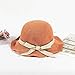 Women’s Wide Brim Sun Hat UV Protection Fashion Beach Cap Travel Foldable Floppy Straw Hat Summer Outdoor Roll Up Visor (Orange,One Size)