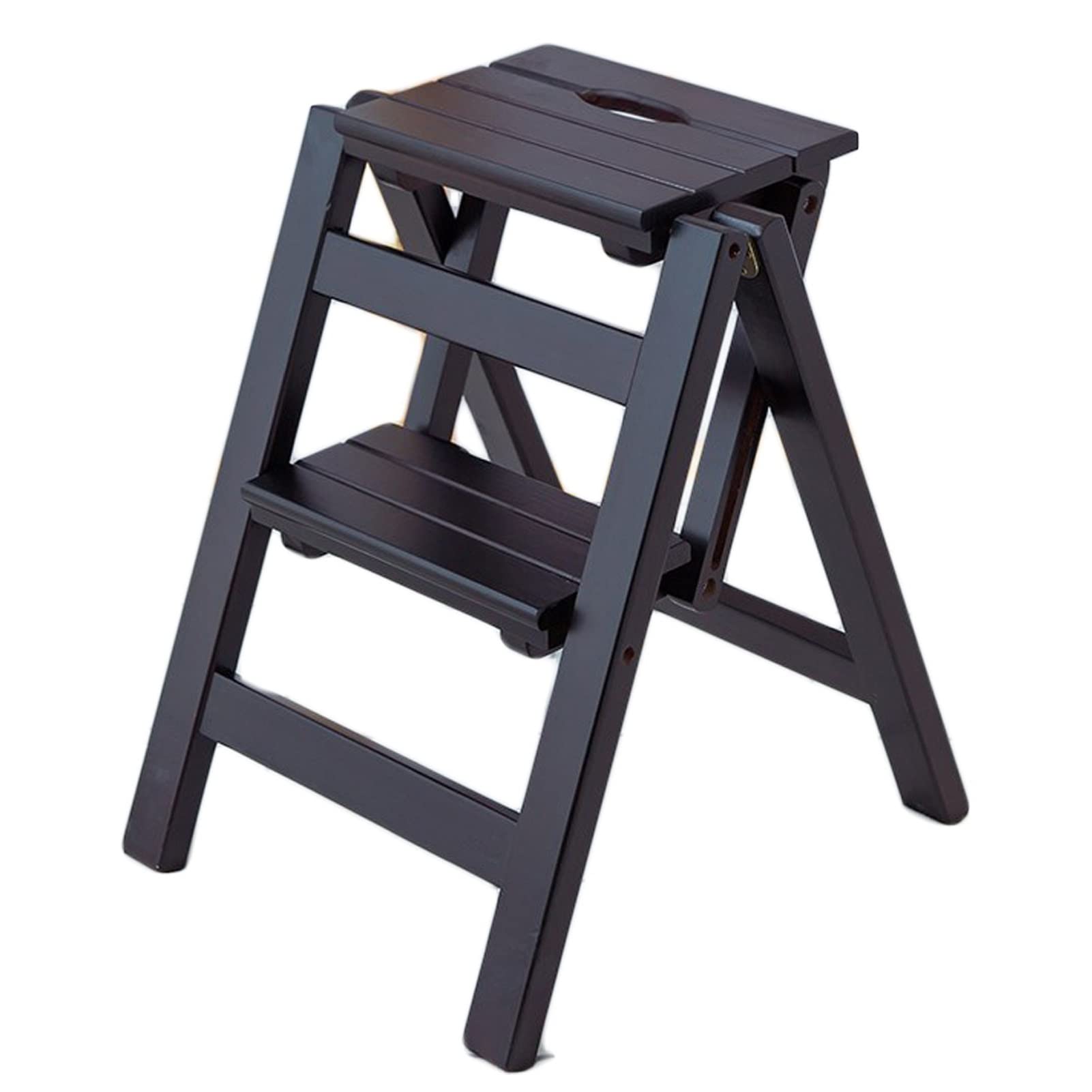 step stool ladder Step Ladder Stools Wooden Portable 2 Folding Stool Perfect for Home, Office, Warehouse Chair(D)