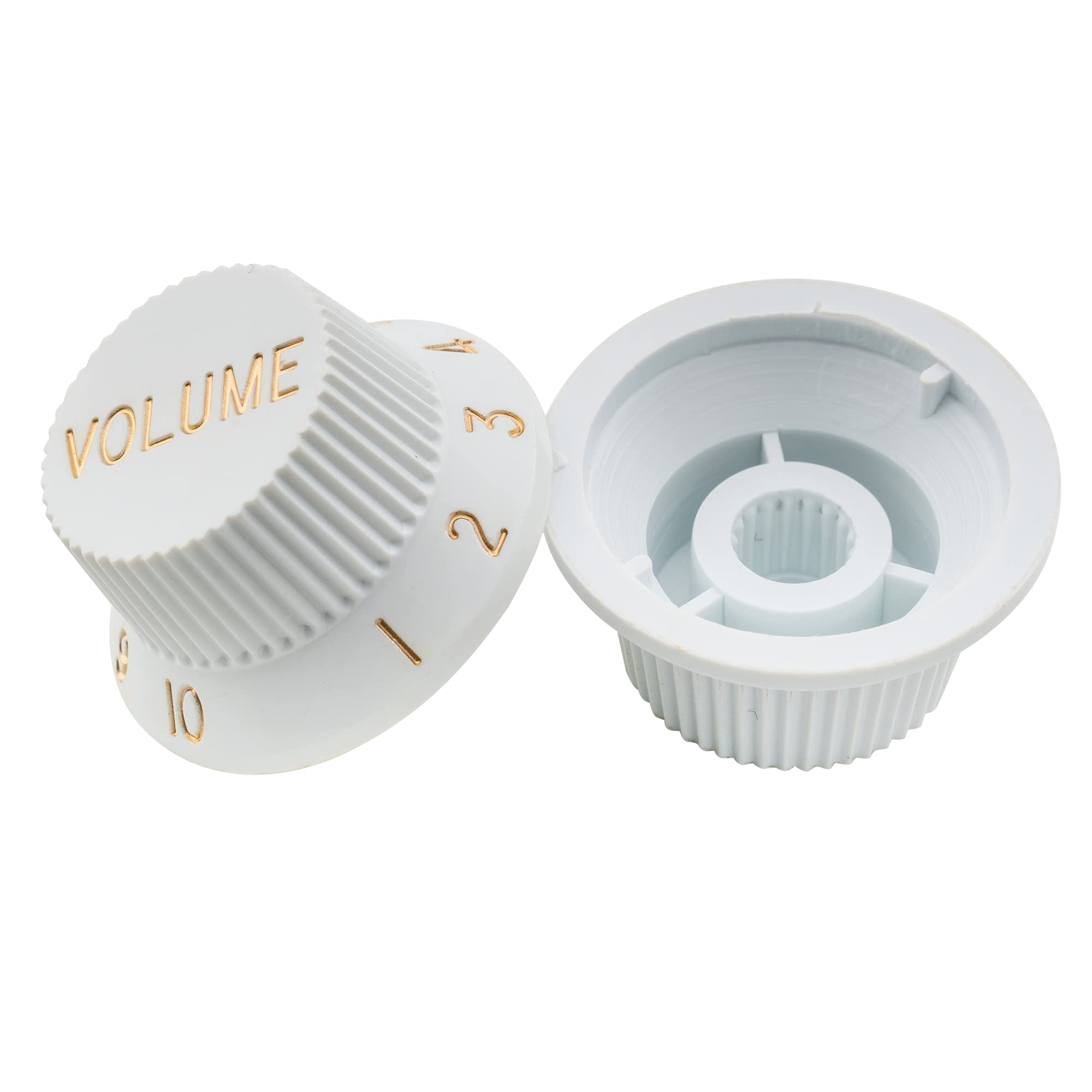 Musiclily Pro Metryczna Gałka Potencjometru Strat 1 Volume 2 Tone Knobs Set do Gitary typu Stratocaster, Biały (3 szt.)