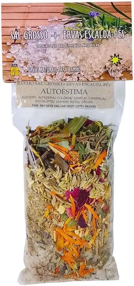 Banho Sal Grosso + Ervas Escalda Pés Autoestima Emb.180g