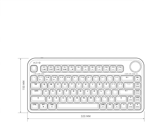 Vista 5 de Azio IZO Teclado mecánico inalámbrico BT5/USB para PC y Mac, Rosa Barroca