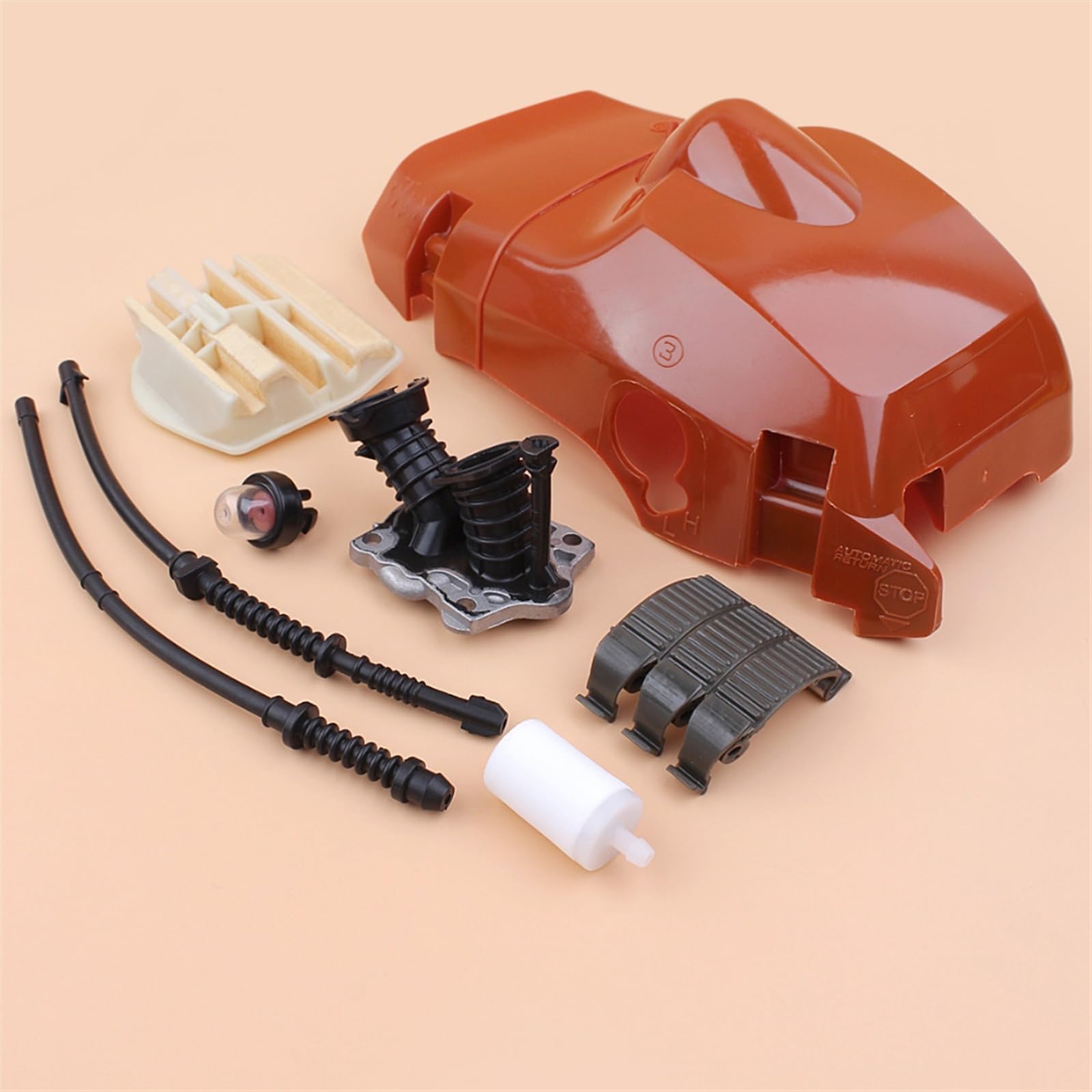 Kit de filtro de aire del colector de admisión del Clip de la cubierta superior del cilindro apto for Husqvarna 445 E 445e 450 450e repuesto de motosierra de gasolina