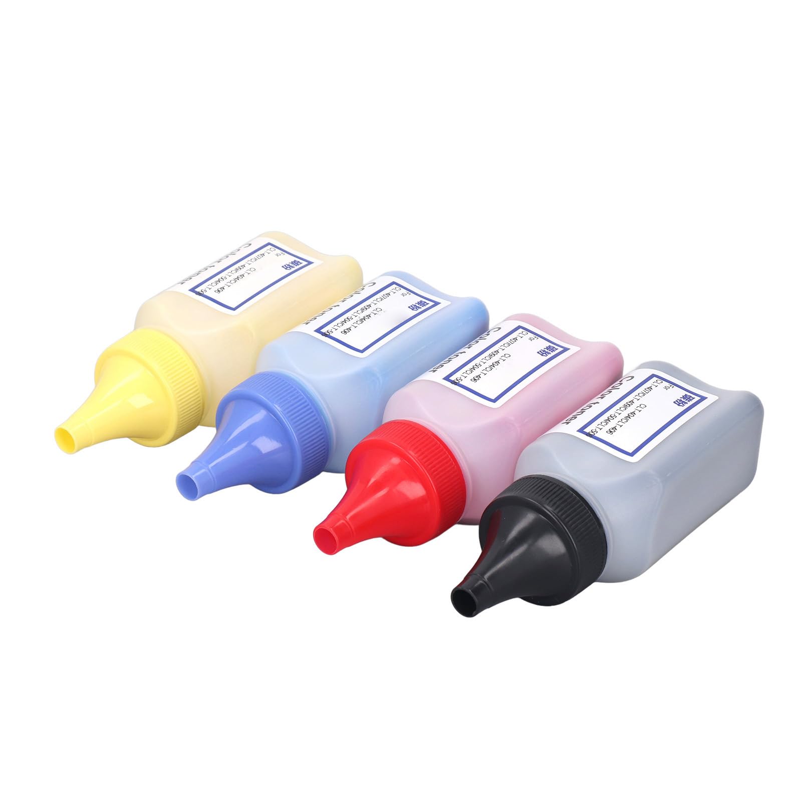 FTVOGUE Set di Polvere di Ricarica Toner Universale Kit di Ricarica Toner in Materiale PVC con 4 Flaconi e 4 Chip per 404S Colori Multipli per la Sostituzione della Stampa di