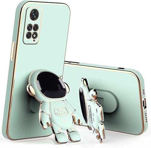 Jancyu Funda de silicona para Redmi Note 12 Pro 4G con lindo soporte de astronauta, a prueba de golpes, Xiaomi Redmi Note 12 Pro 4G, bonita funda