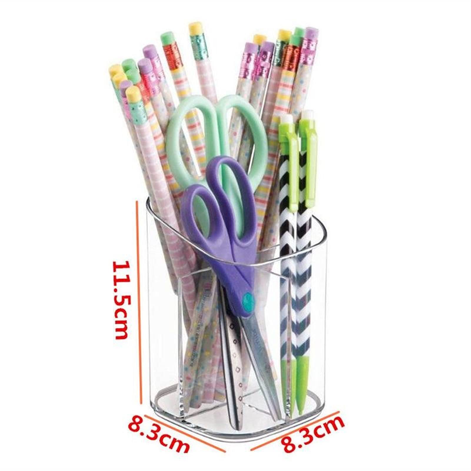 Scatola di stoccaggio cosmetici Penna in acrilico trasparente Porta matita Pennello for il trucco Scatola di immagazzinaggio Cosmetico Scissors Boardop Organizer Organizzatore di stoccaggio del trucco