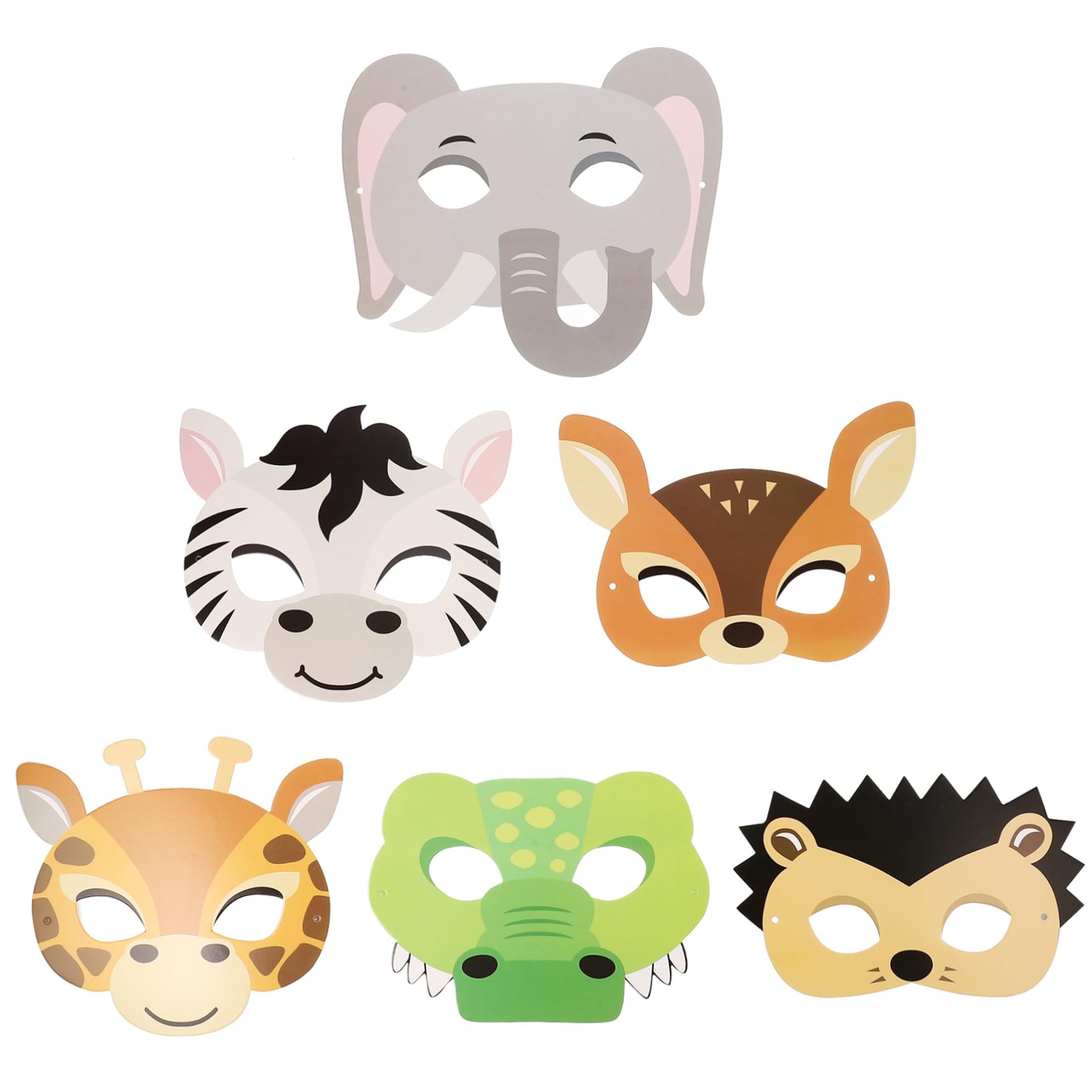 CONGARTENO 12pcs Cartoon Animal Masks for Boy Girl Parties Fun Cosplay Props for Birthdays and Festivals Animal Face Masks for Creative Play and Parent-boy Girl Interaction