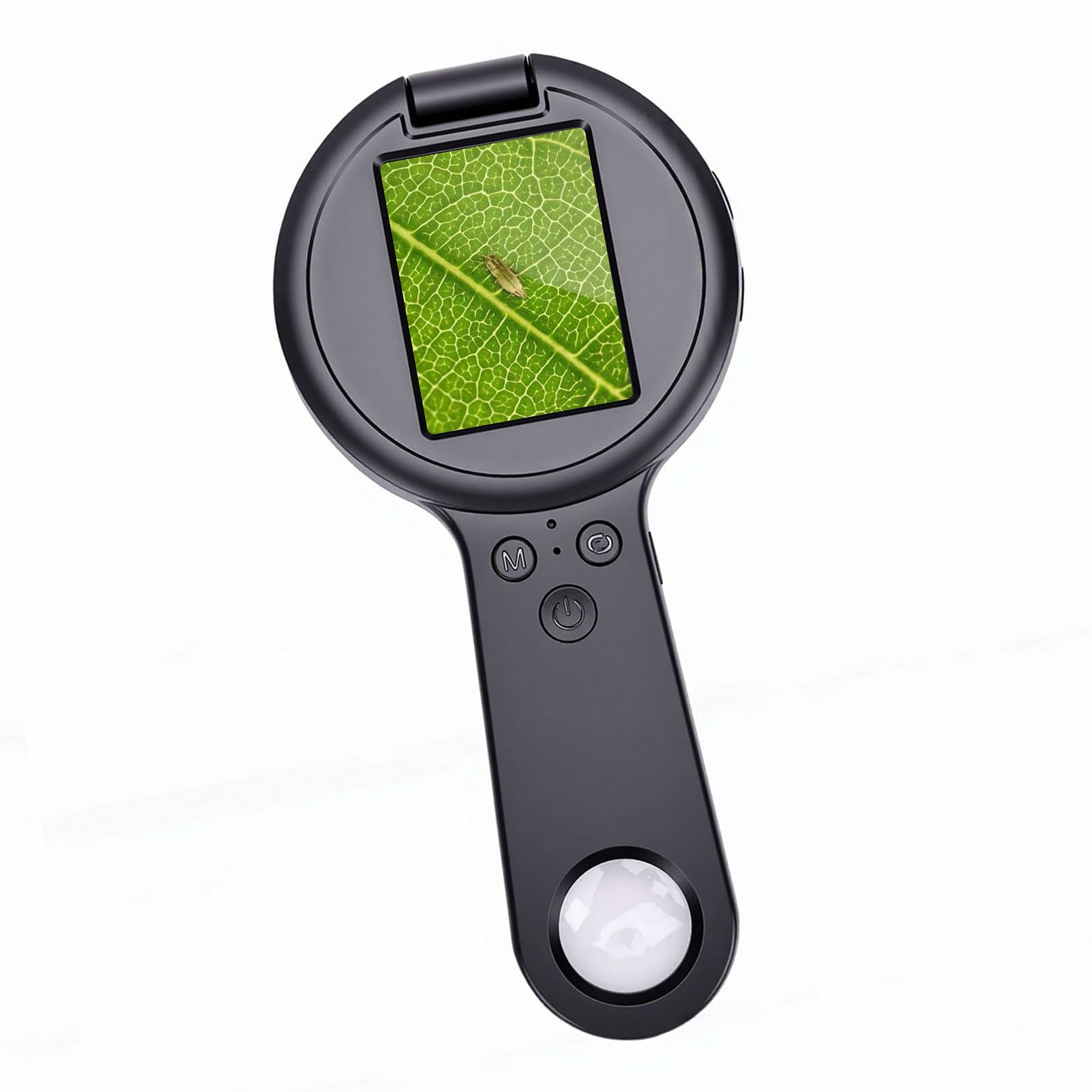Karlak Lupa Digital de Mano con Aumento de 500x Ultra Alta Claridad para Observación la Naturaleza Evaluación Joyas Pantalla 2,4" (Negra)