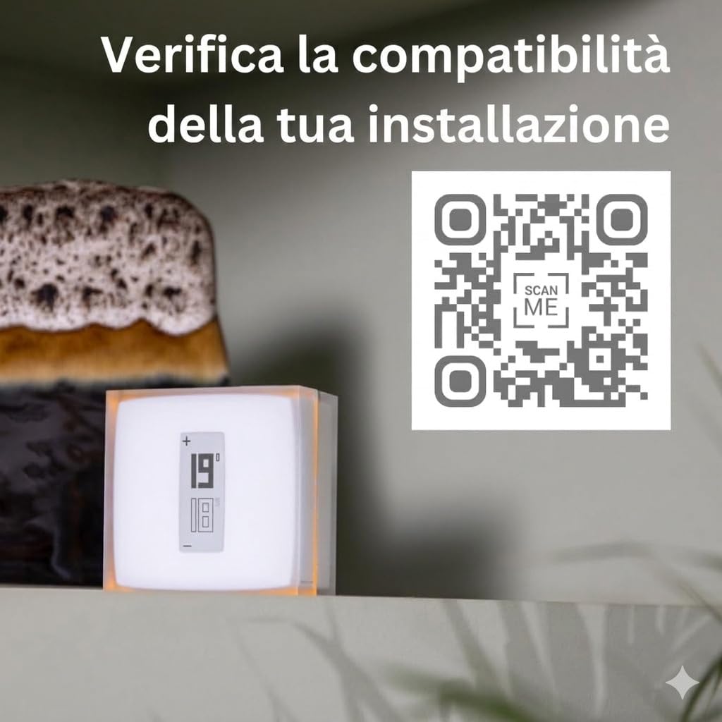 Netatmo Termostato Wifi Intelligente - Controlla il Riscaldamento da Remoto tramite App - Per caldaia individuale, NTH01-AMZ