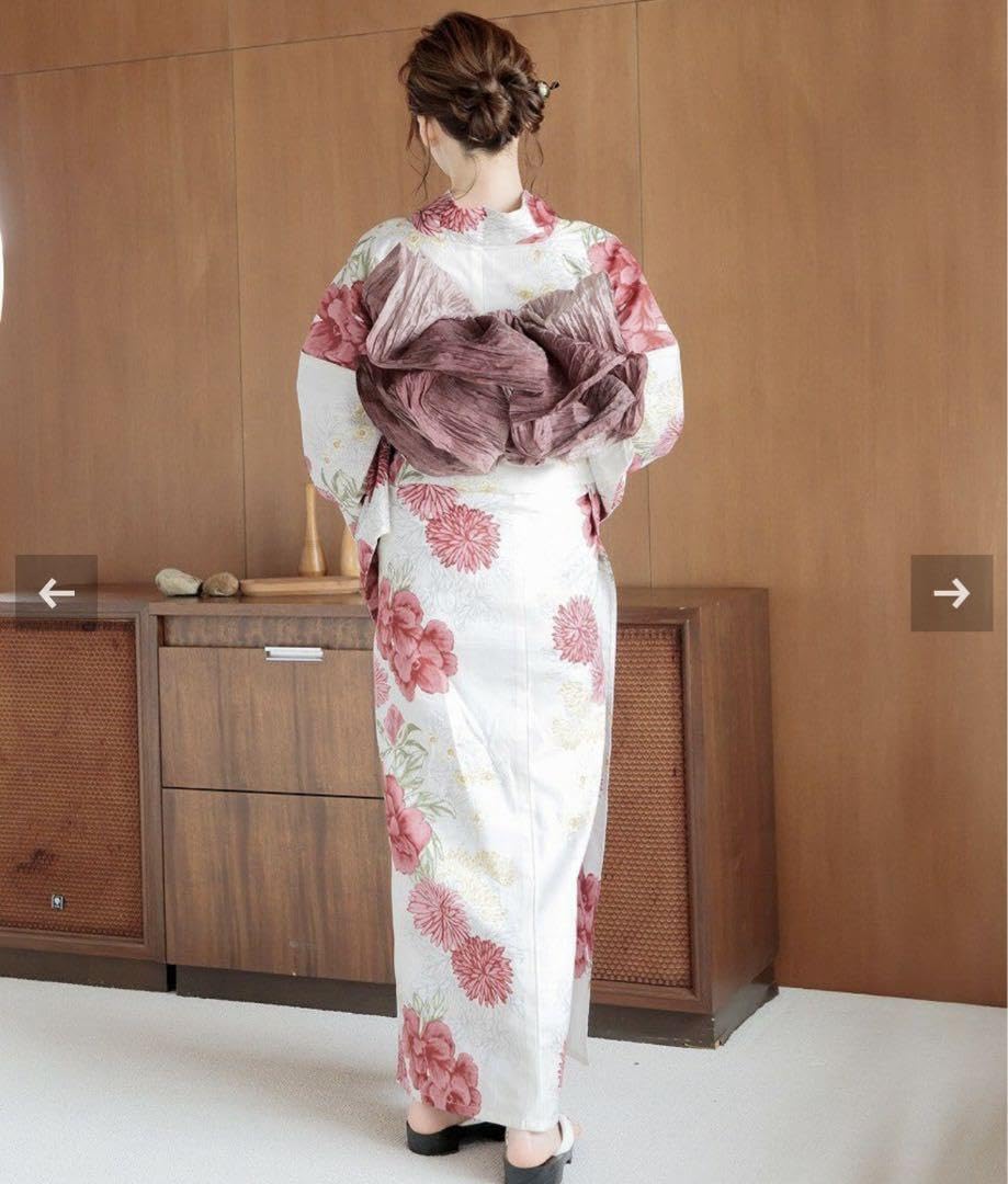 Amazon.co.jp: dita浴衣 大正ロマン牡丹寄せ 2024 浴衣5点セット 身丈