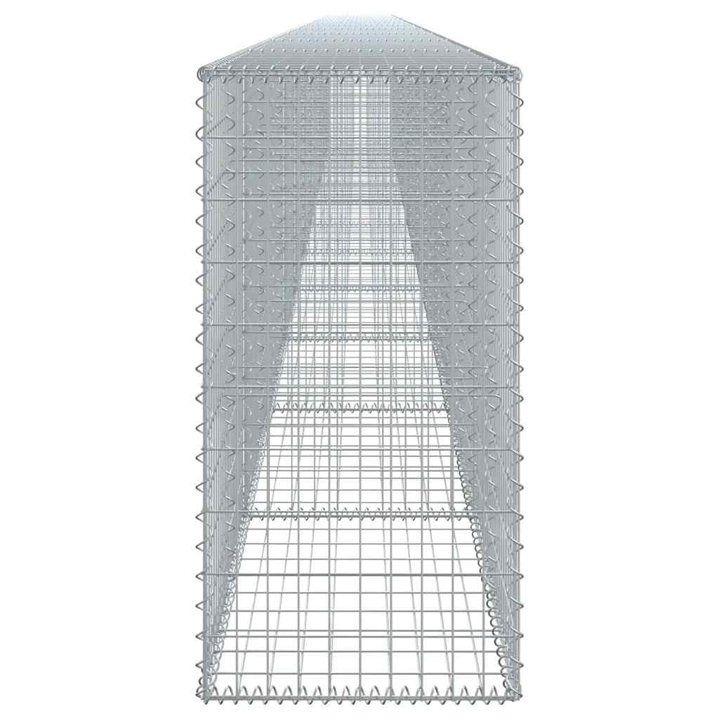 Gavión con tapa, 1100 x 50 x 100 cm, cesta de piedra de metal | Cesta de malla de alambre resistente para paisajismo en el jardín, estabilizada por ganchos espaciadores.