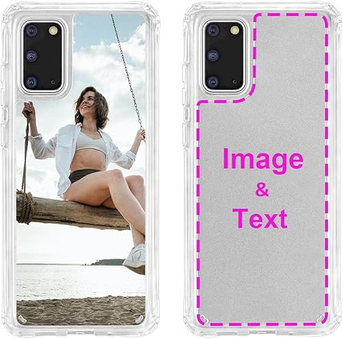 MXCUSTOM Funda de teléfono personalizada para Samsung Galaxy Note 20, a prueba de golpes con imagen, texto y imagen, diseño de imagen parachoques de