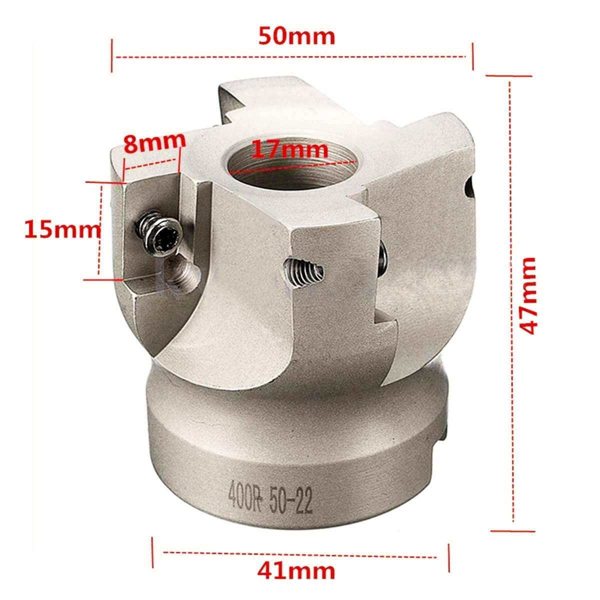 HunrichoPlanfräshalter, 50 mm, 50-22-4T, CNC-Planfräser, Schaftfräser, Schaftfräser mit APMT1604PDER -DP Schaft Planfräser Dorn BAP400R 50-22-4T (BAP400R 50-22-4T + APMT1604PDER gelb)