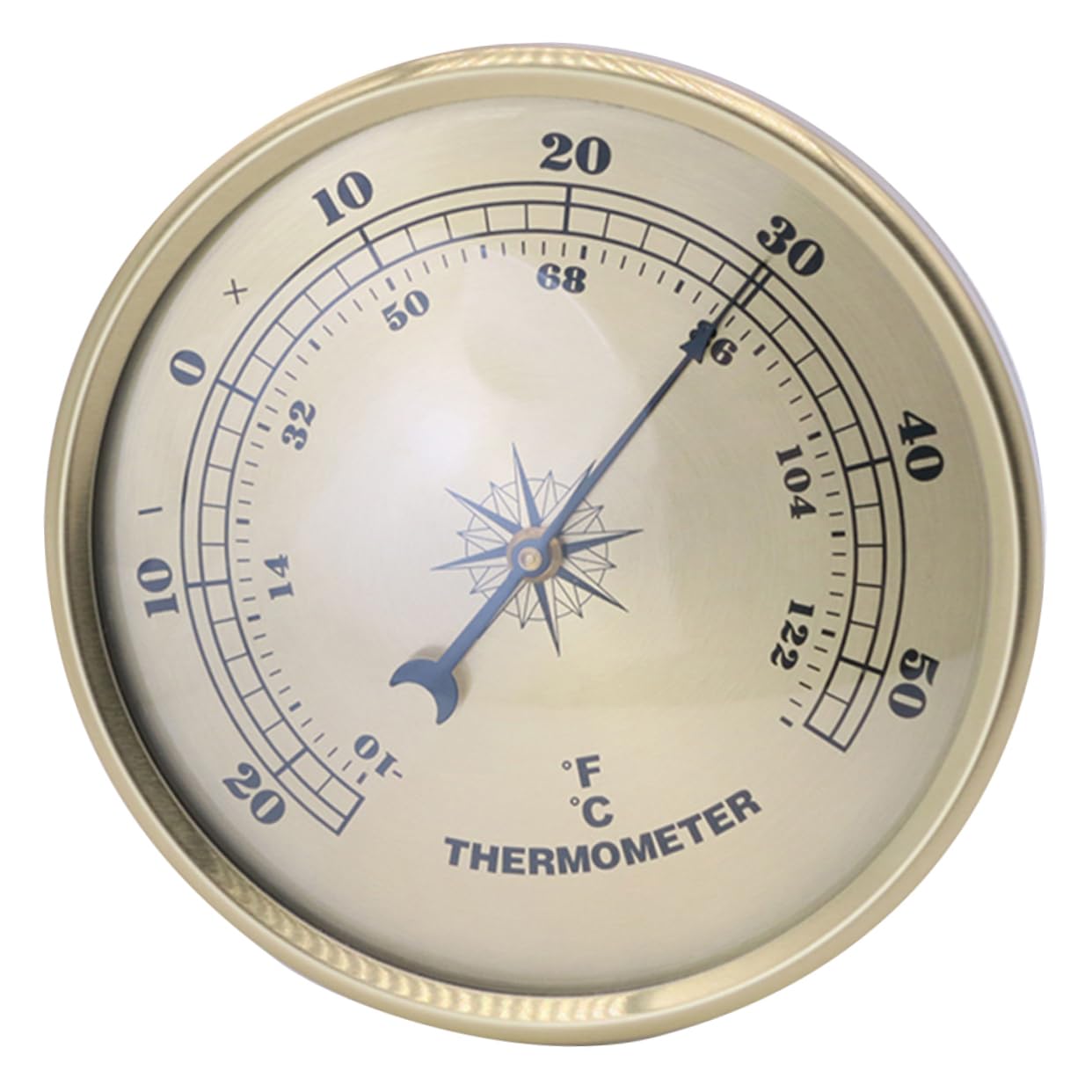 Mikikit 3pezzi Termometro Digitale Rotondo Metallo Per Interni Ed Esterni Misuratore Di Temperatura Compatto e Pratico Per Laboratori e Patii Display e Facile Da Leggere