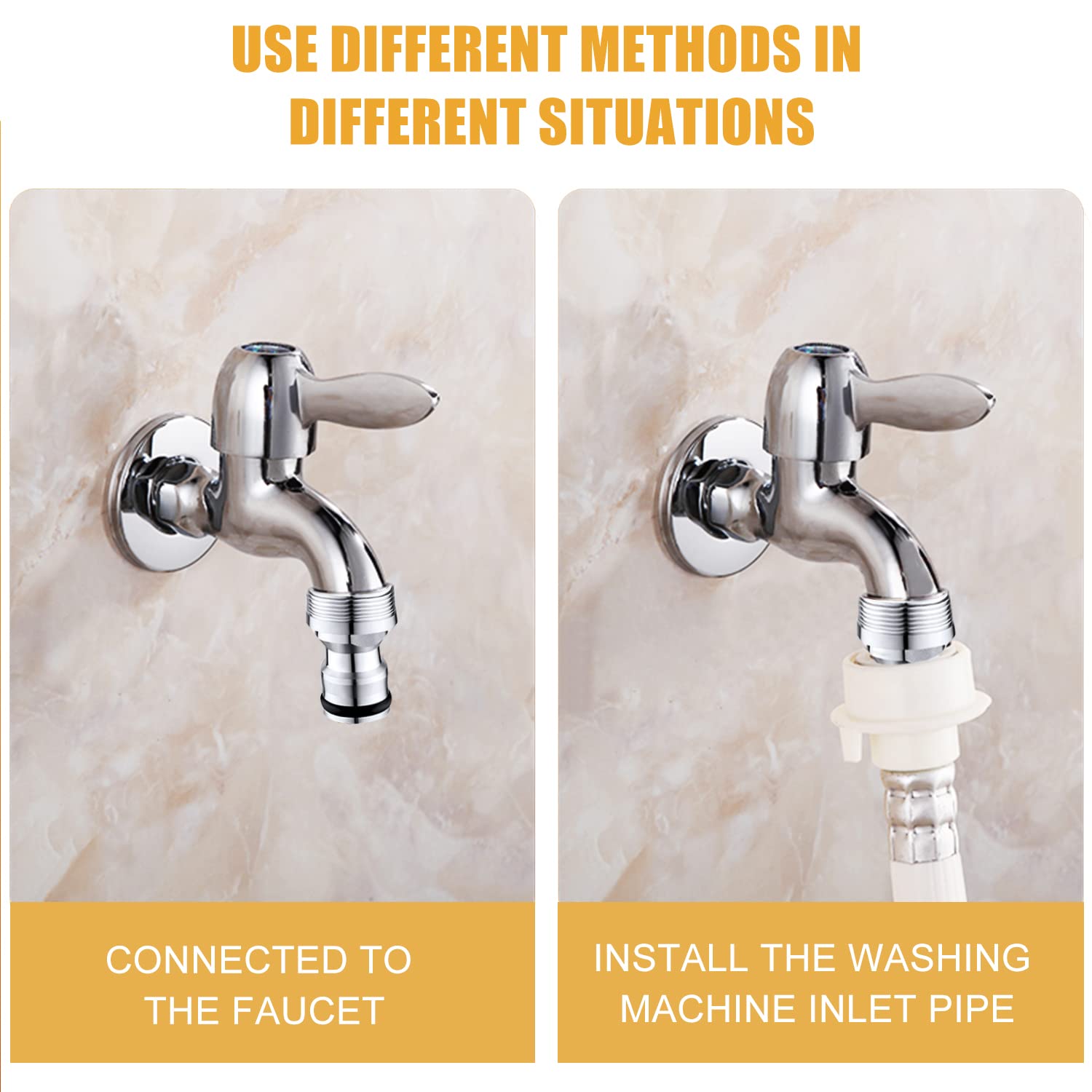 DECARETA 10 Pz Raccordi Tubo Acqua Giardino, 6 Tubi Con Attacco Rapido - Foto 4