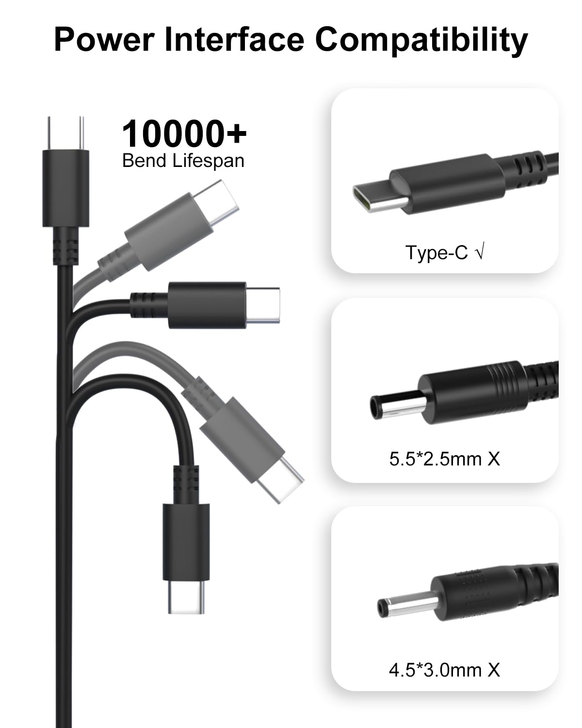 60W USB C ładowarka kompatybilna z Nintendo Switch 2/Steam Deck/Switch OLED Lite, 20V 3A zasilacz sieciowy szybkie ładowanie