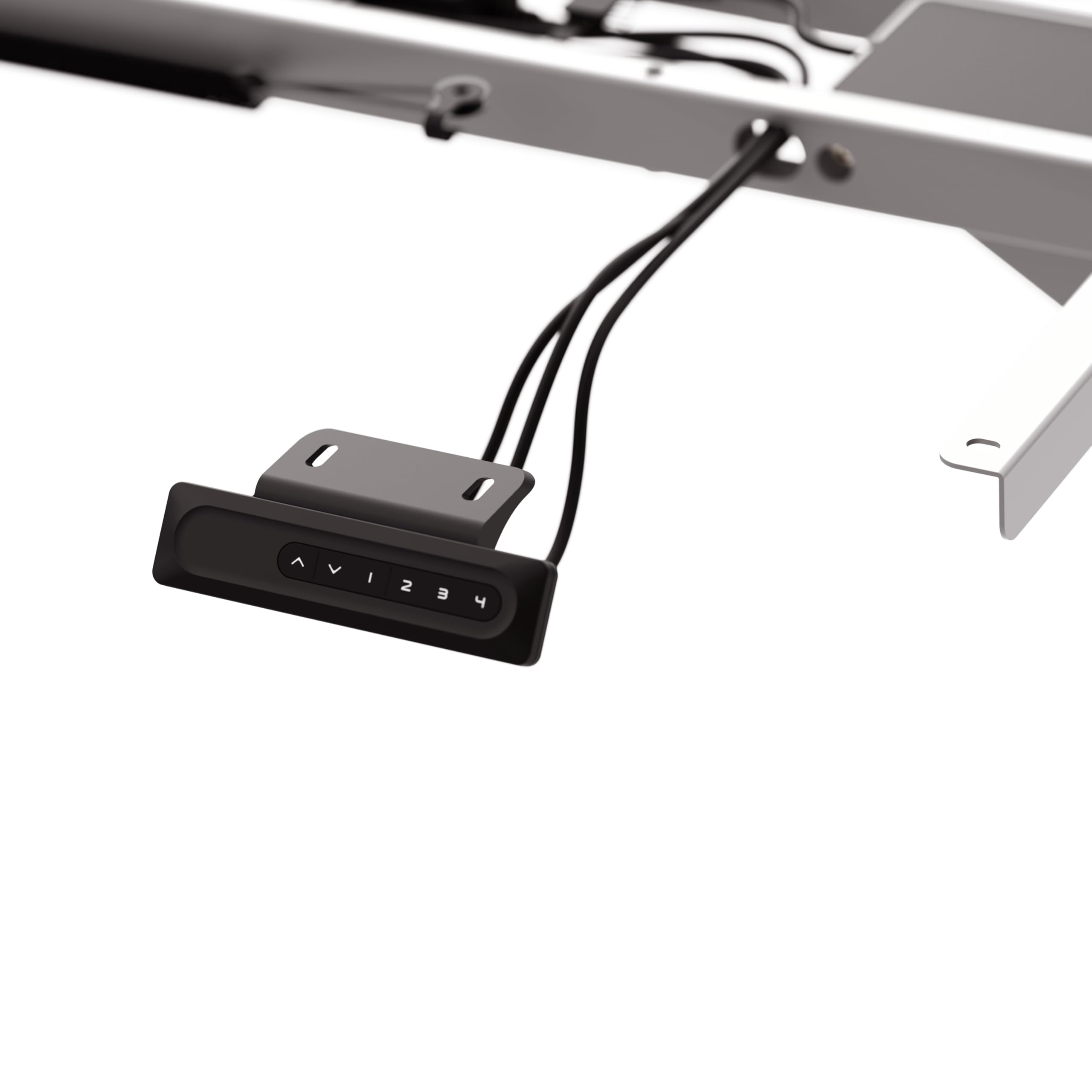 Yaasa Frame Essential Schreibtischgestell Höhenverstellbar, Grau– Für Tischplatten mit 120-190 cm – Touch Handschalter – 4 Speicherfunktionen – Höhenanzeige – Kollisionssensor – Traglast 125 kg