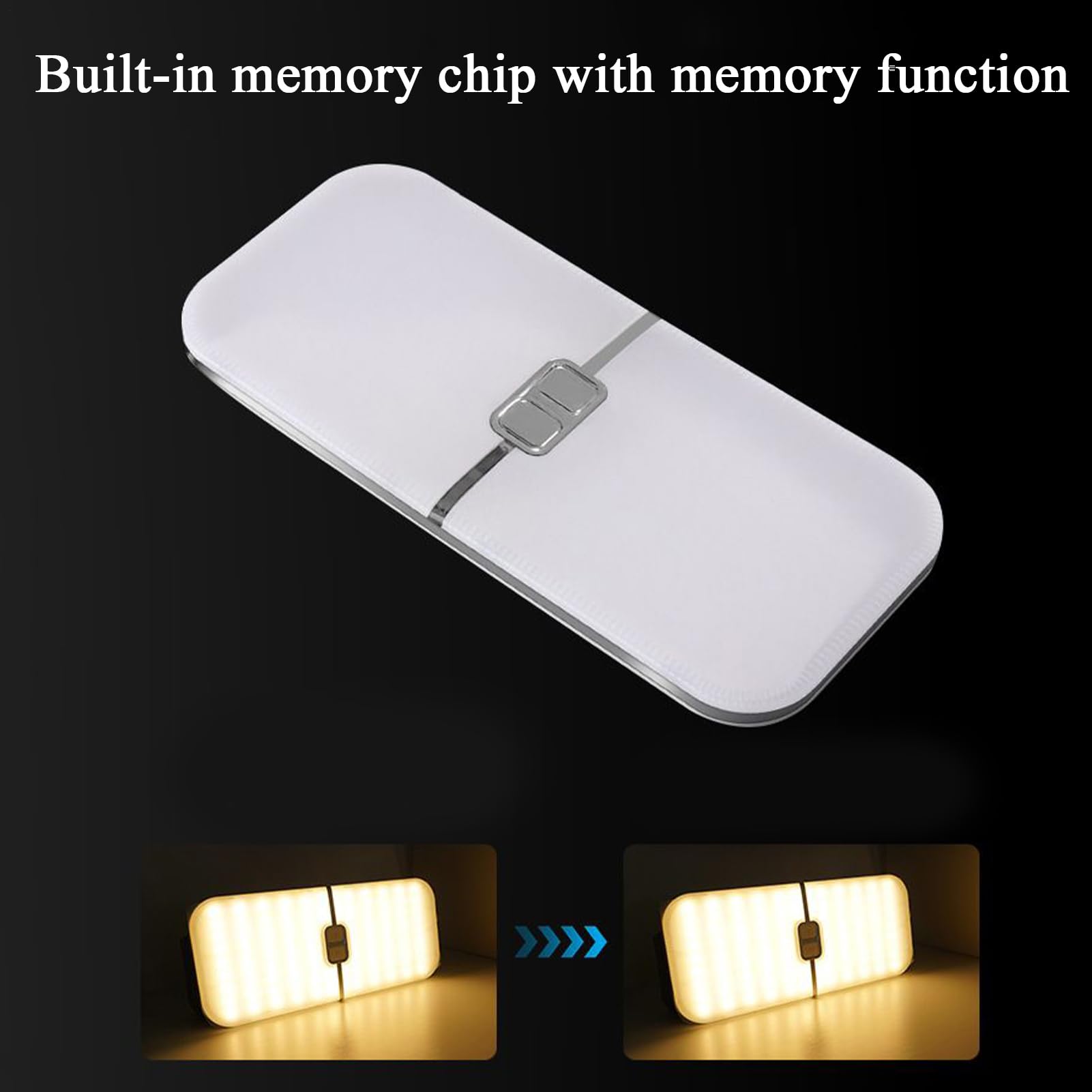 Générique Plafonnier pour Camping-Car,Lampe Intérieure pour Plafond De Véhicule Récréatif - Lampe Triple Température De Couleur 12-30V Dimmable Éclairage Confort Longs Trajets Sorties Familiales